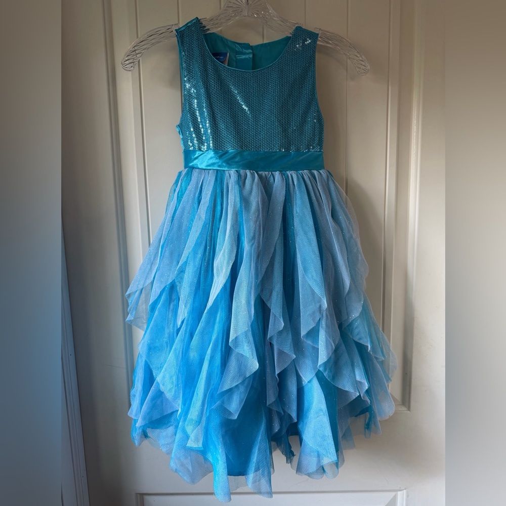 Sparkling Blue Kids Disney Ariel Costume Dress